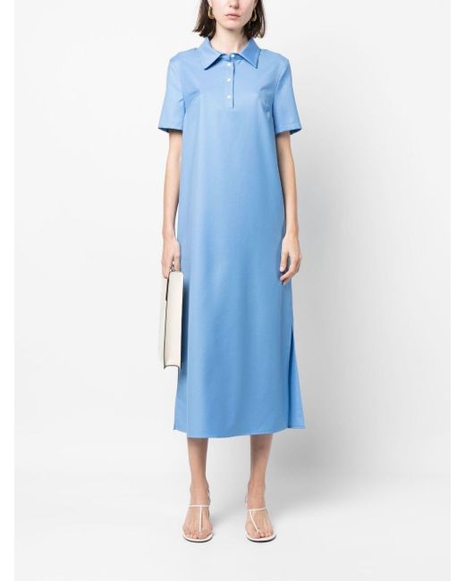 Loulou de Saison Blue Buttoned Long Dress Clothing