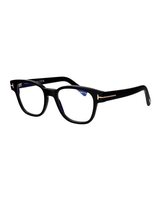 Tom Ford Black Round Optical Ft5977 B 001 for men