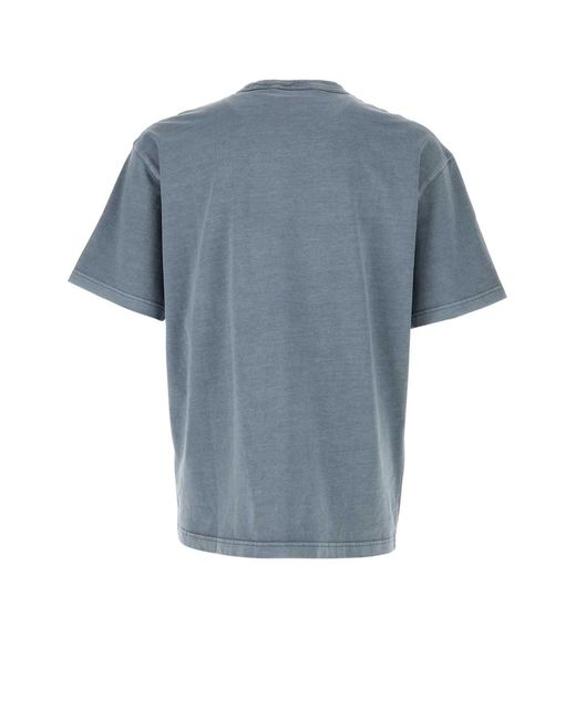 Carhartt Blue Powder Crewneck Logo Pocket T-Shirt for men