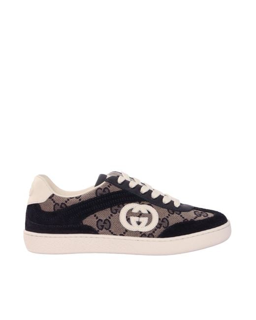 Gucci Black Sneaker Leather, R.S. Suede Sw