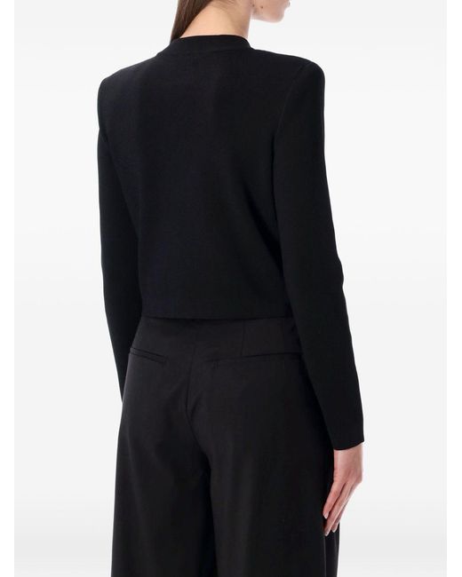 Balmain Black Buttoned Crewneck Cardigan