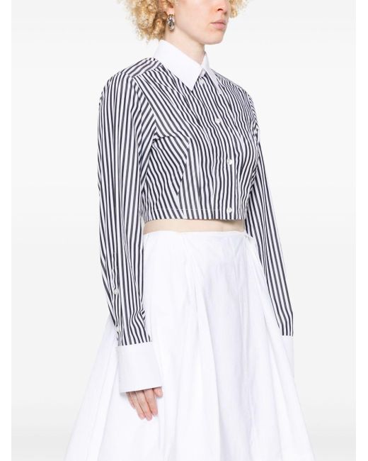 Sportmax Gestreept Shirt in het White