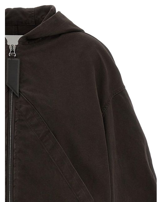 The Attico Black Cotton Bomber Jacket
