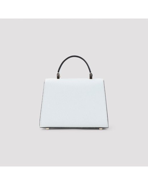 Valextra White Mini Leather Handbag