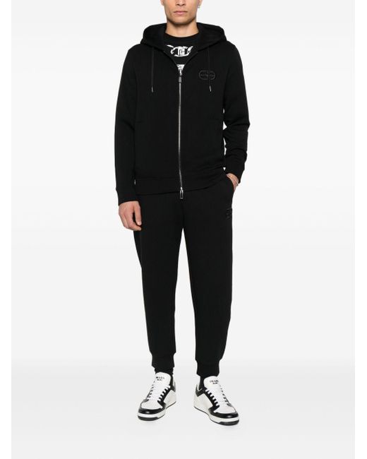 Pantalon De Jogging À Logo Brodé Emporio Armani pour homme en coloris Black