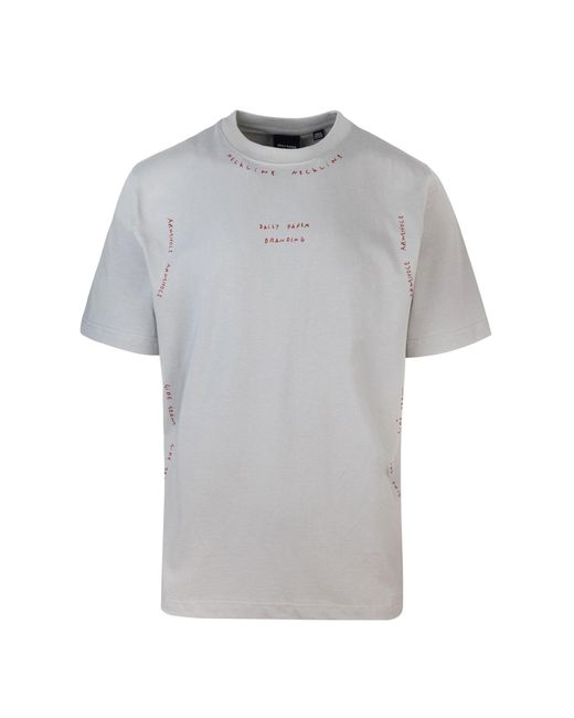 Daily Paper Gray T Shirt Written Grigia for men