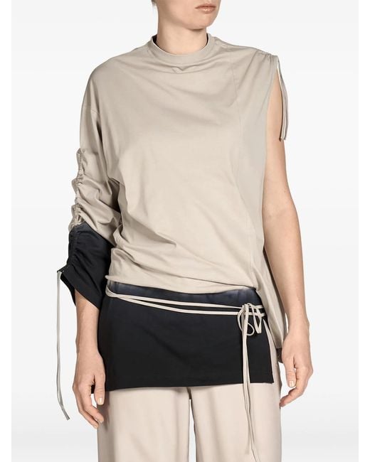 Y-3 White Dip-Dye Effect T-Shirt
