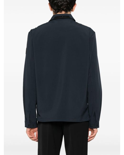 Woolrich Blue Soft Shell Overshirt Clothing