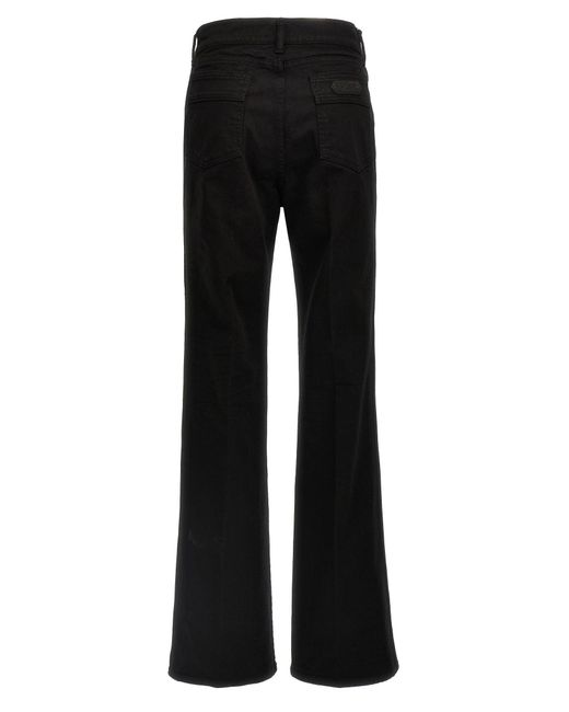Tom Ford Black Stretch Twill Denim Wide Flare' Jeans