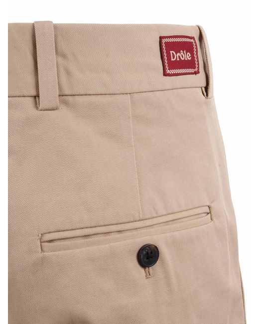 Drole de Monsieur Natural Dr Le De Monsieur Cropped Pants With Cotton