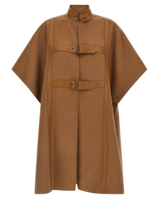 Twinset Wool Cape in het Brown
