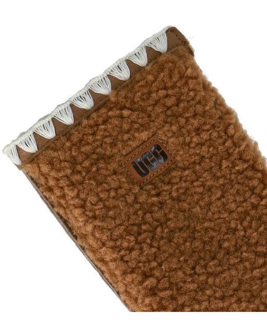 Ugg Brown Fluff Chestnut Mittens