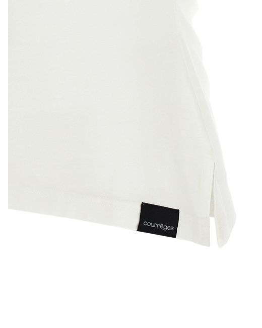 T-shirt «ajusté» des cours Courreges en coloris White
