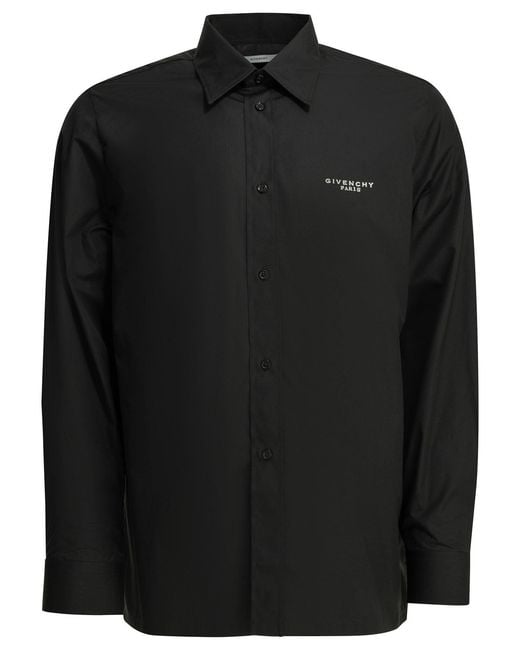 Givenchy Black Casual Shirt With Logo for men