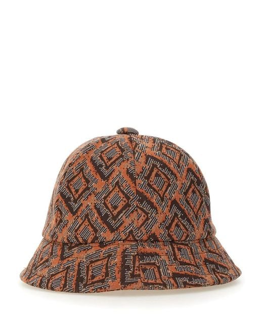 Needles Brown Hat With Print for men