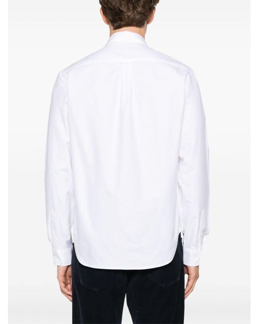 Maison Kitsuné Overhemd Met Vossenkop in het White voor heren