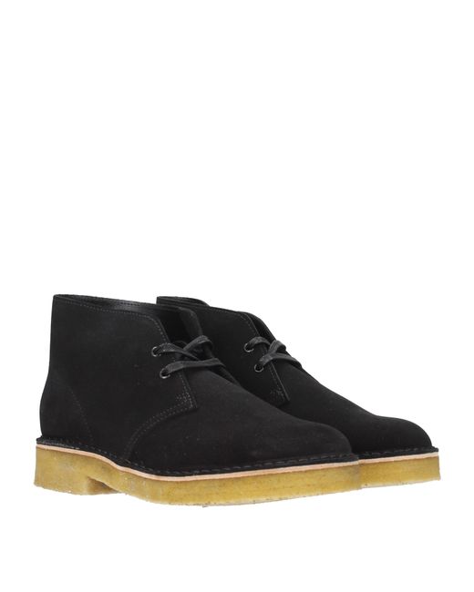 Clarks Blue Stivaletti Uomo Camoscio Nero for men