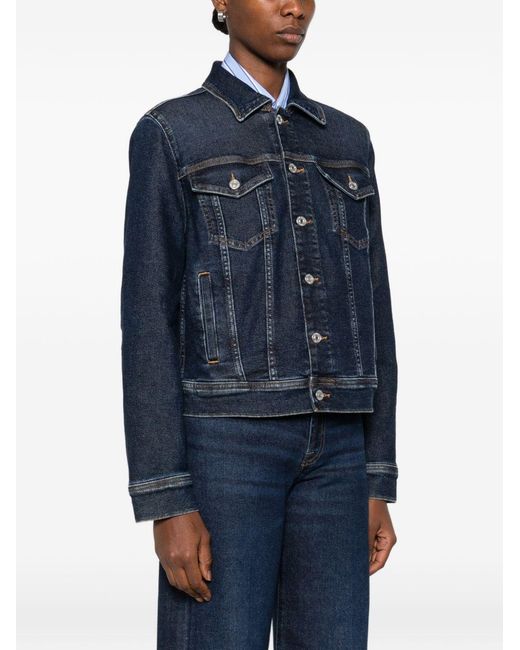 Seven7 Blue Adi Denim Trucker Jacket