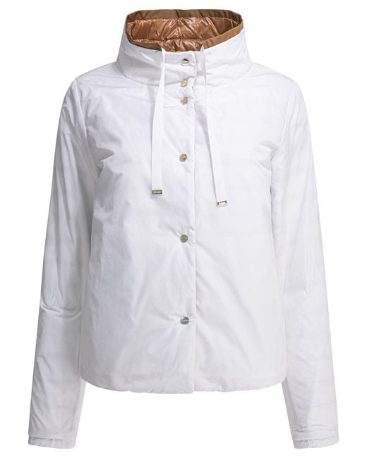 Herno Omkeerbaar Kort Donsjack in het White