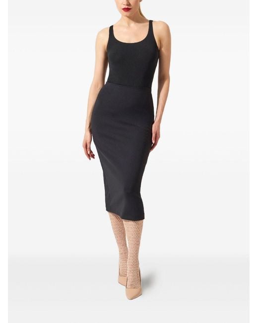 Wolford Black Grace Midi Pencil Skirt