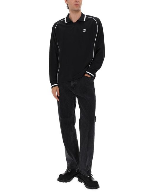 Obey Black Polyester Polo Shirt for men