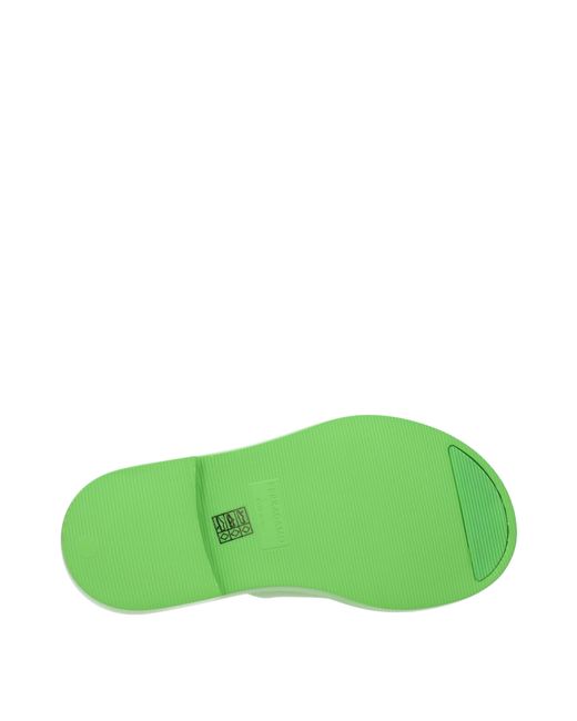 Ferragamo Green Geneva Flip Flops And Clogs/Lime Rubber