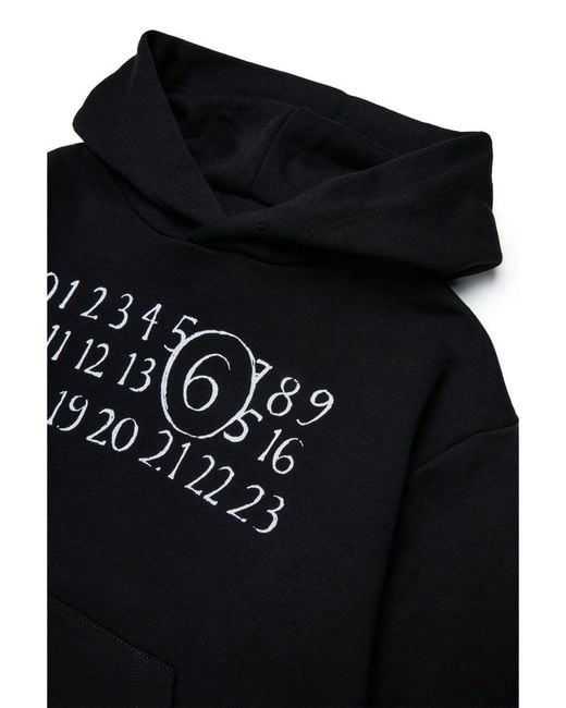 MM6 by Maison Margiela Black Sweatshirt With Logo