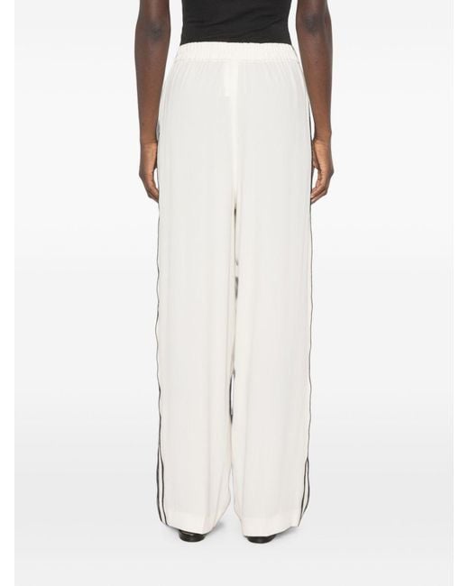 Fabiana Filippi White Silk Blend Trousers