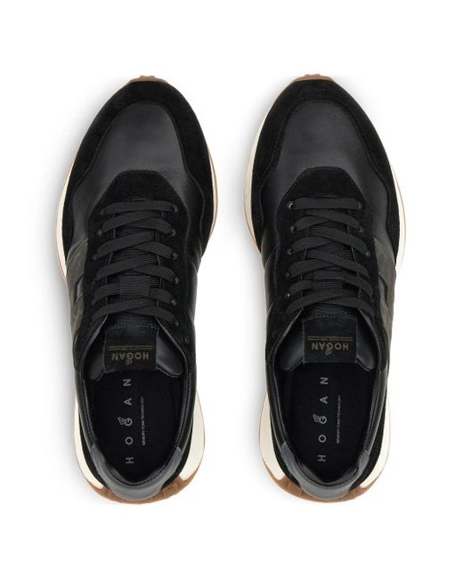 Hogan Black Flache Schuhe schwarz