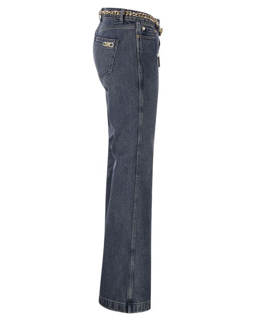 Michael Kors Denim Flair Jeans Met Riem in het Blue
