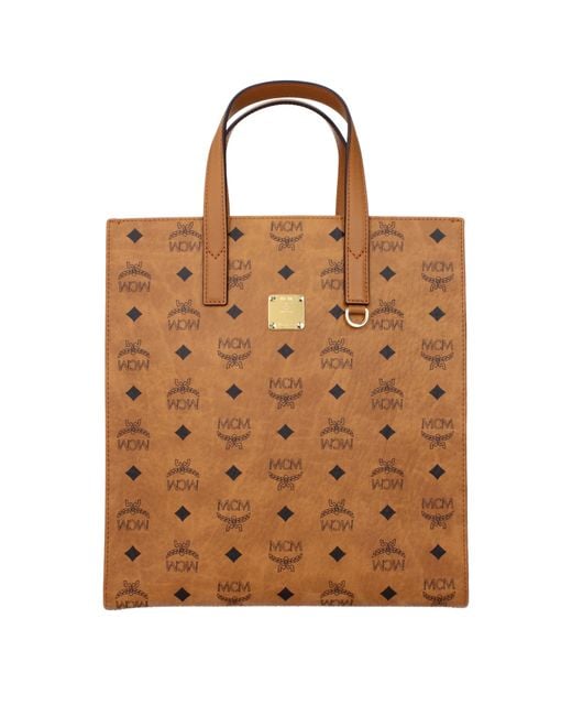 MCM Brown Borse A Mano Uomo Pelle Marrone/Cognac