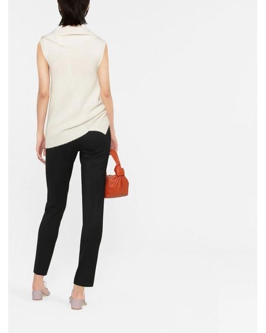 P.A.R.O.S.H. Black P.A.R.O..H. Mid-Rise Tapered Virgin Wool Trousers
