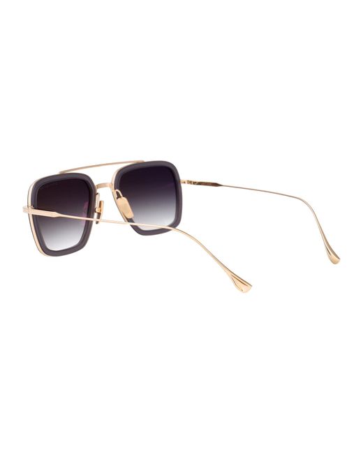 Dita Eyewear Gray Aviator Sunglasses 7806 H Gry Gld Gry Gld