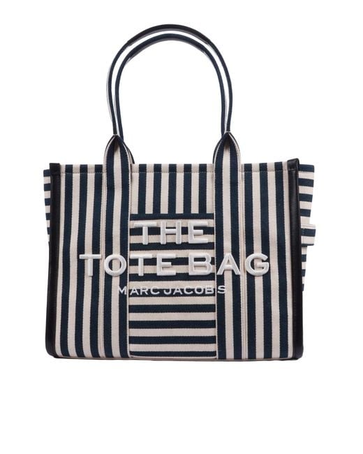 Marc Jacobs Black The Large Tote 79.Cotton 11.Linen 9.Rayon Handbag