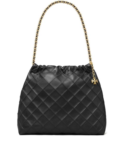 Borsa Hobo Fleming di Tory Burch in Black