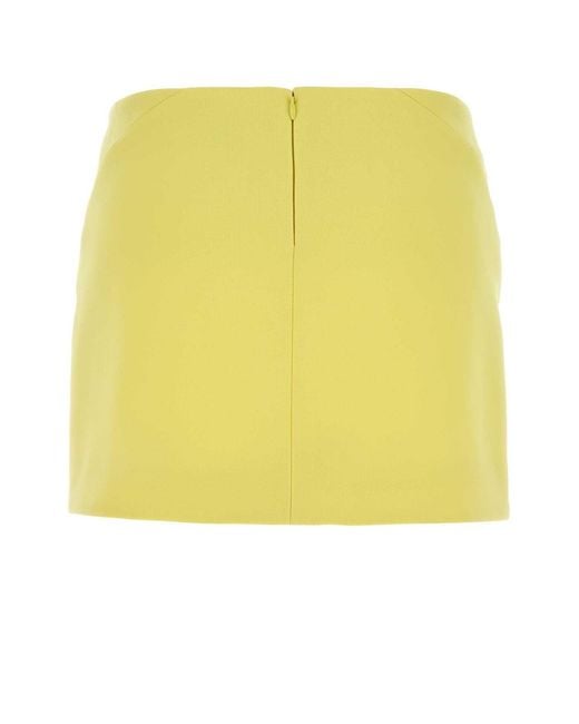 Givenchy Yellow Stretch Crepe Mini Skirt