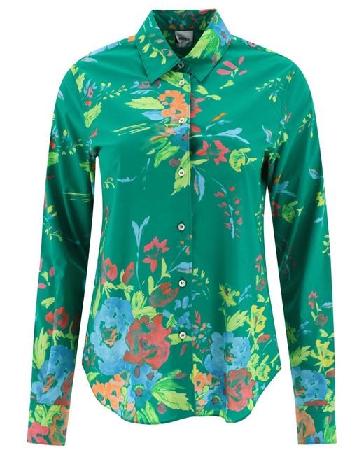 Camisa con estampado floral Aspesi de color Green