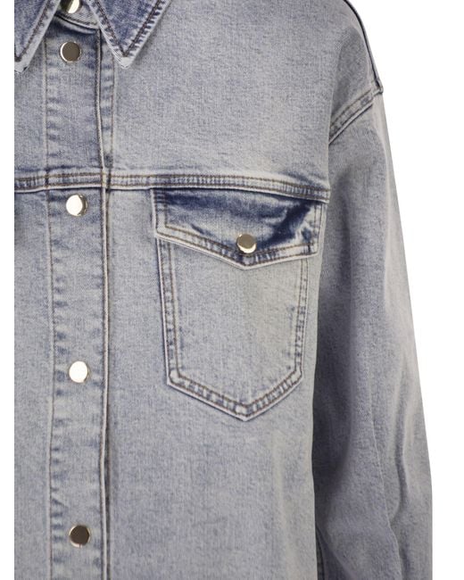Fabiana Filippi Gray Boyfriend Shirt