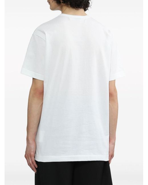 Comme des Garçons White "Logo Print" T-Shirt