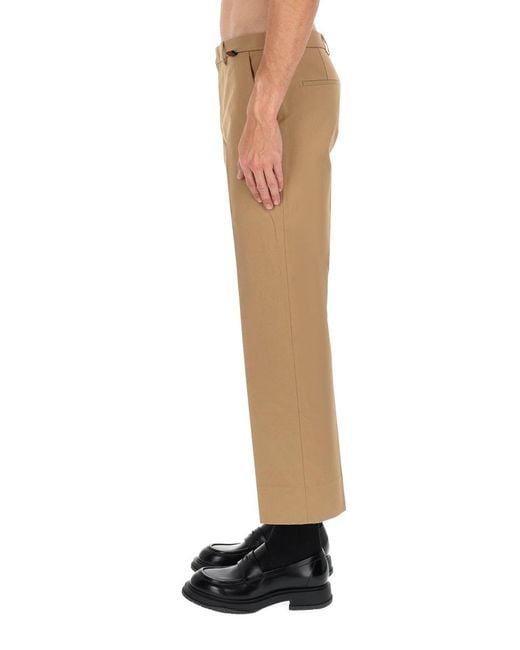 Gucci Natural Cotton Tailored Pants for men