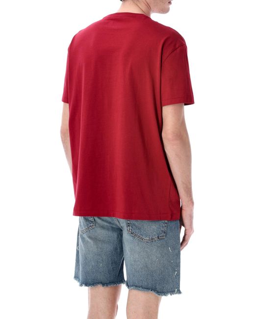 Polo Ralph Lauren Red Jersey V-Neck T-Shirt for men