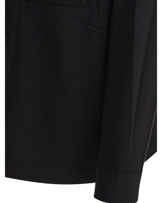 Vince Blue Polyester Wool Elastane Jacket