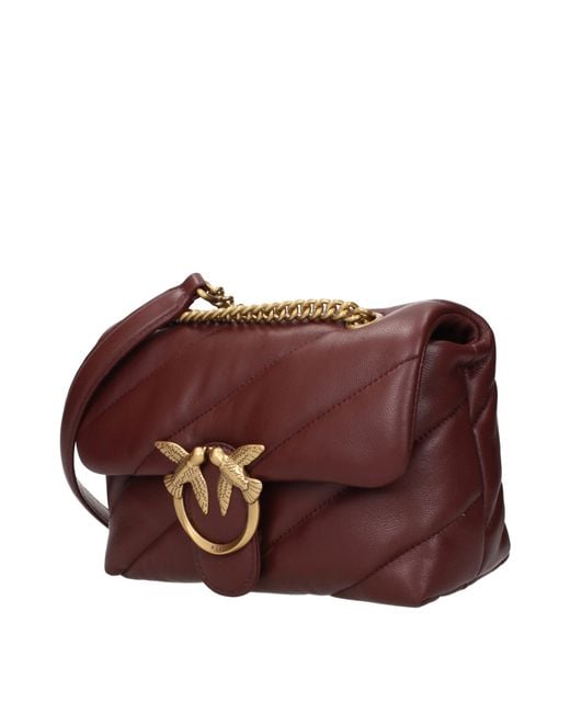 Pinko Brown Love Puff Shoulder Bag/Burgundy