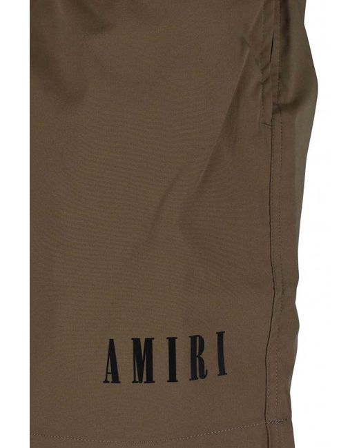 Amiri Green Polyester And Elastane Swim Shorts for men