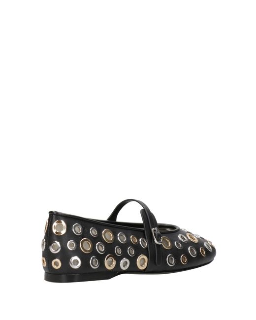 Steve Madden Black Flache Schuhe schwarz