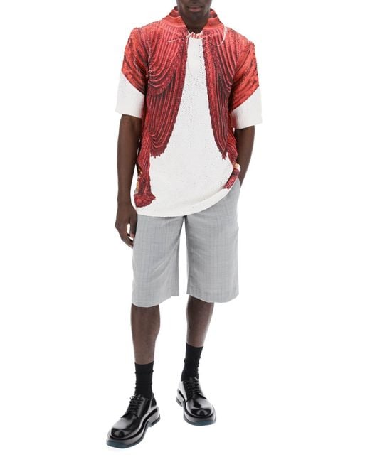 Knit Shirt con estampado de teatro Comme des Garçons de hombre de color Red