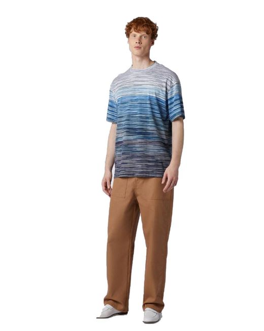 Missoni Blue Cotton T-Shirt for men