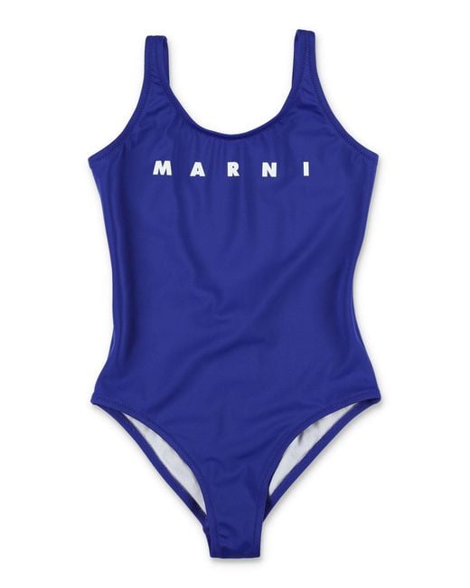 Marni Blue Girls' One-Piece Mini Swimsuit