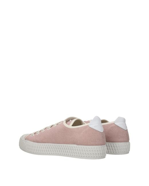 Car Shoe Pink Sneakers Donna Tessuto Rosa/Pesca