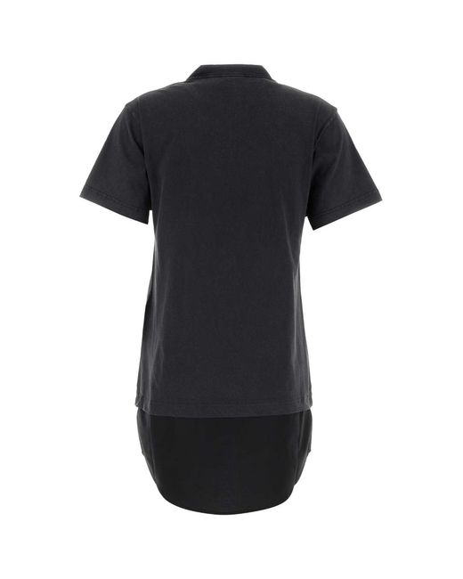 Balenciaga Black Slate Cotton T-Shirt Dress